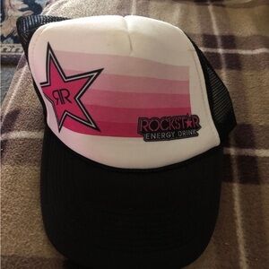 Rockstar Energy Drink Trucker Hat - Pink and Black